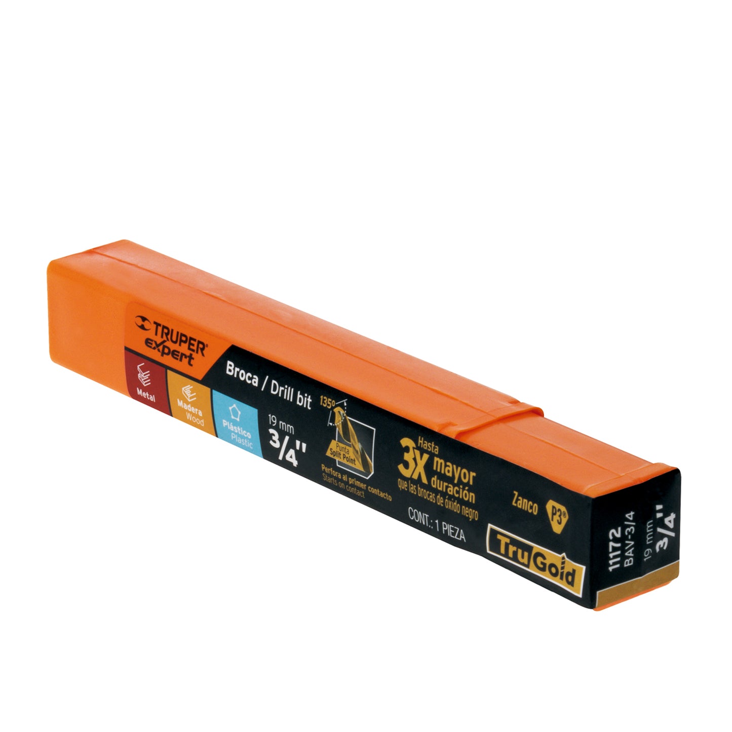 BROCA HSS 3/4" TRUGOLD PARA METAL, TRUPER EXPERT 11172 *