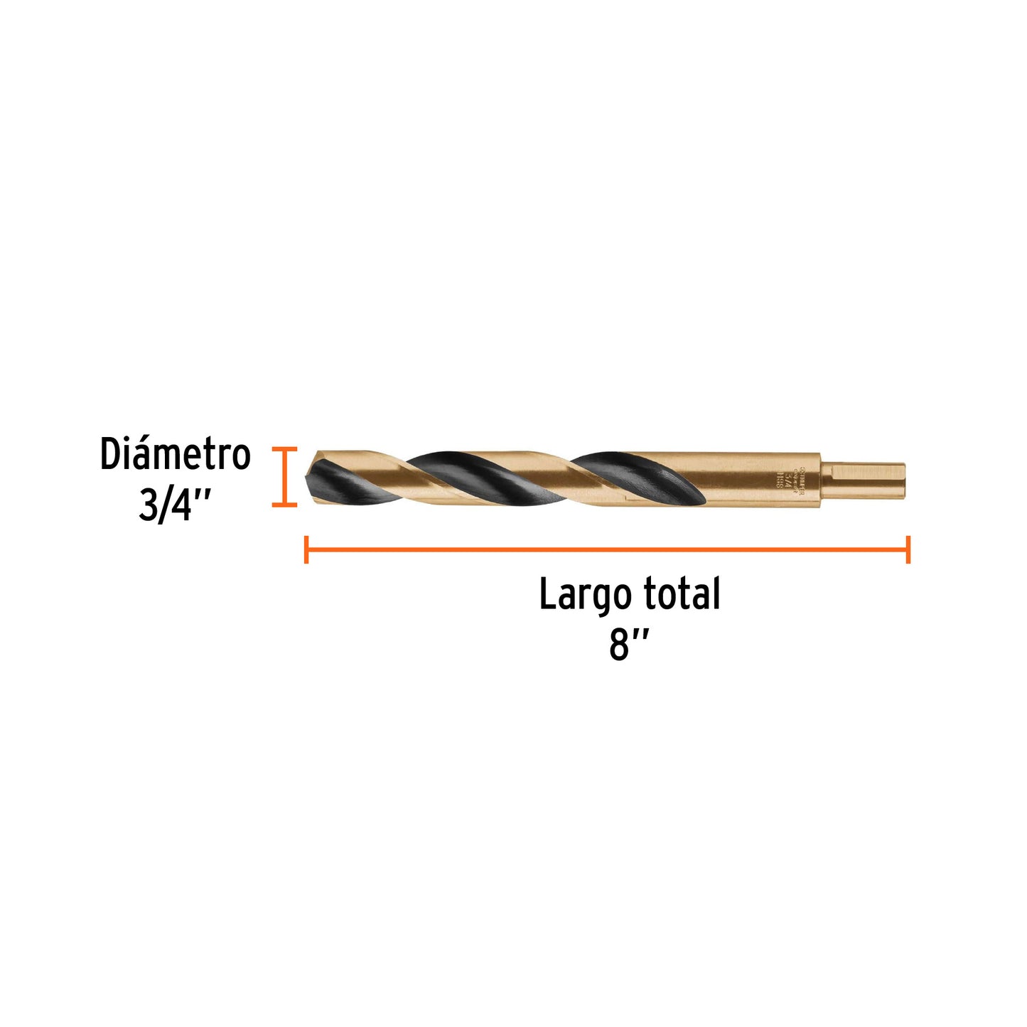 BROCA HSS 3/4" TRUGOLD PARA METAL, TRUPER EXPERT 11172 *