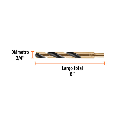 BROCA HSS 3/4" TRUGOLD PARA METAL, TRUPER EXPERT 11172 *