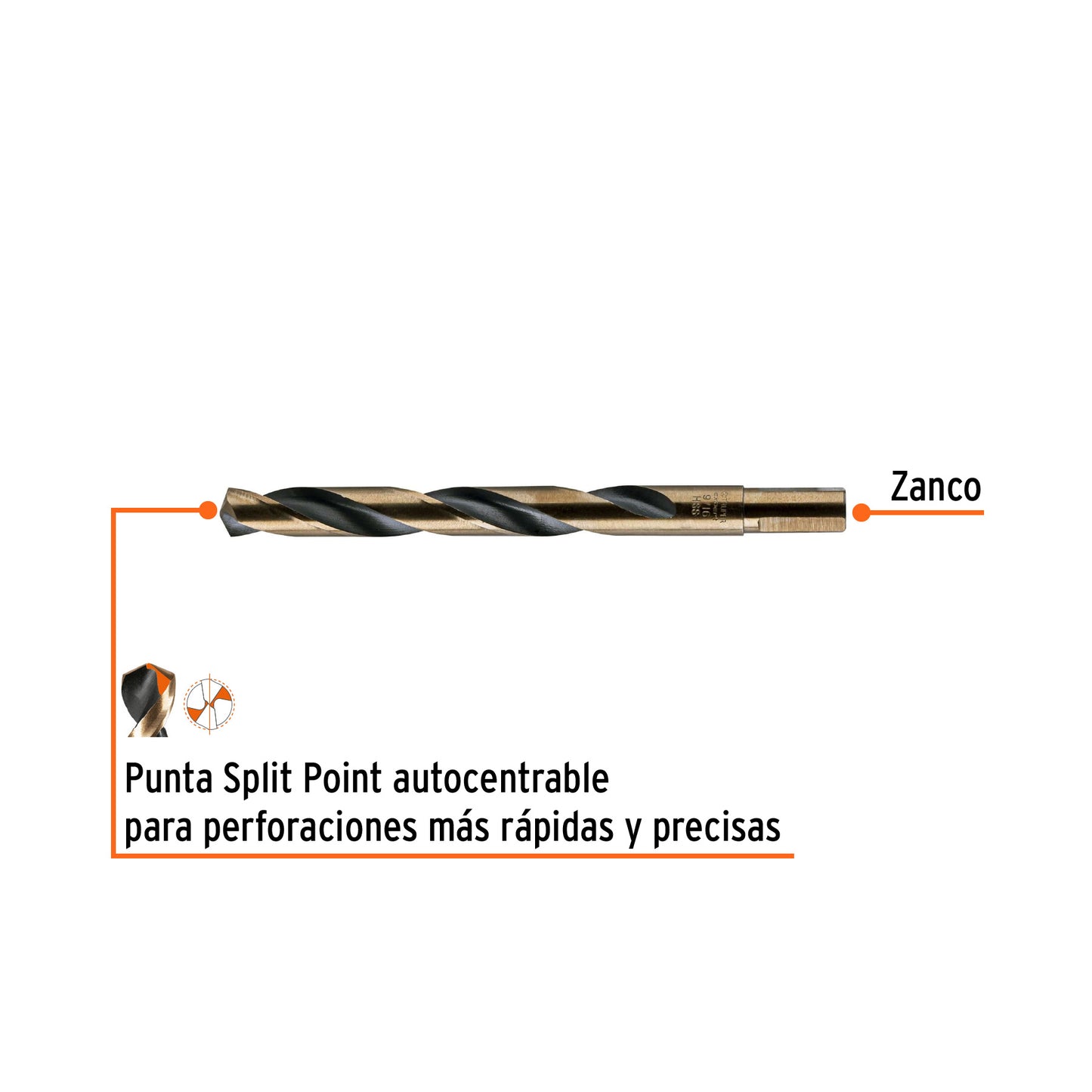 BROCA HSS 9/16" TRUGOLD PARA METAL, TRUPER EXPERT 11168 *