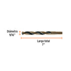 BROCA HSS 9/16" TRUGOLD PARA METAL, TRUPER EXPERT 11168 *