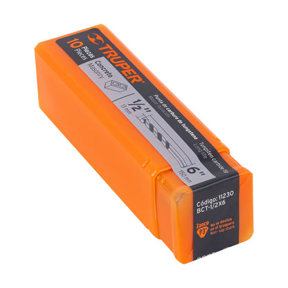 BROCA PARA CONCRETO DE 1/2 X 6", TRUPER 11230 *