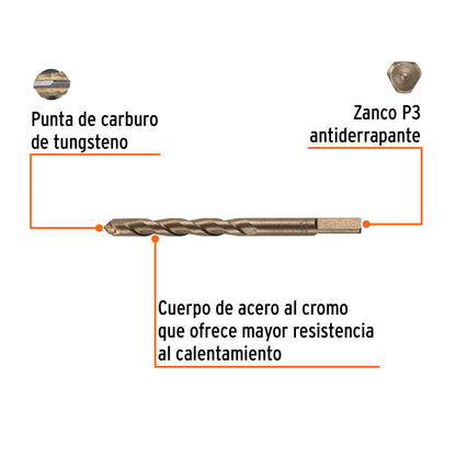 BROCA PARA CONCRETO DE 1/2 X 6", TRUPER 11230 *