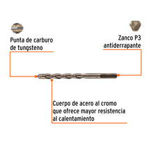 Cargar imagen en el visor de la galería, BROCA PARA CONCRETO, 3/8 X 5&#39;&#39; TRUPER 11221 P
