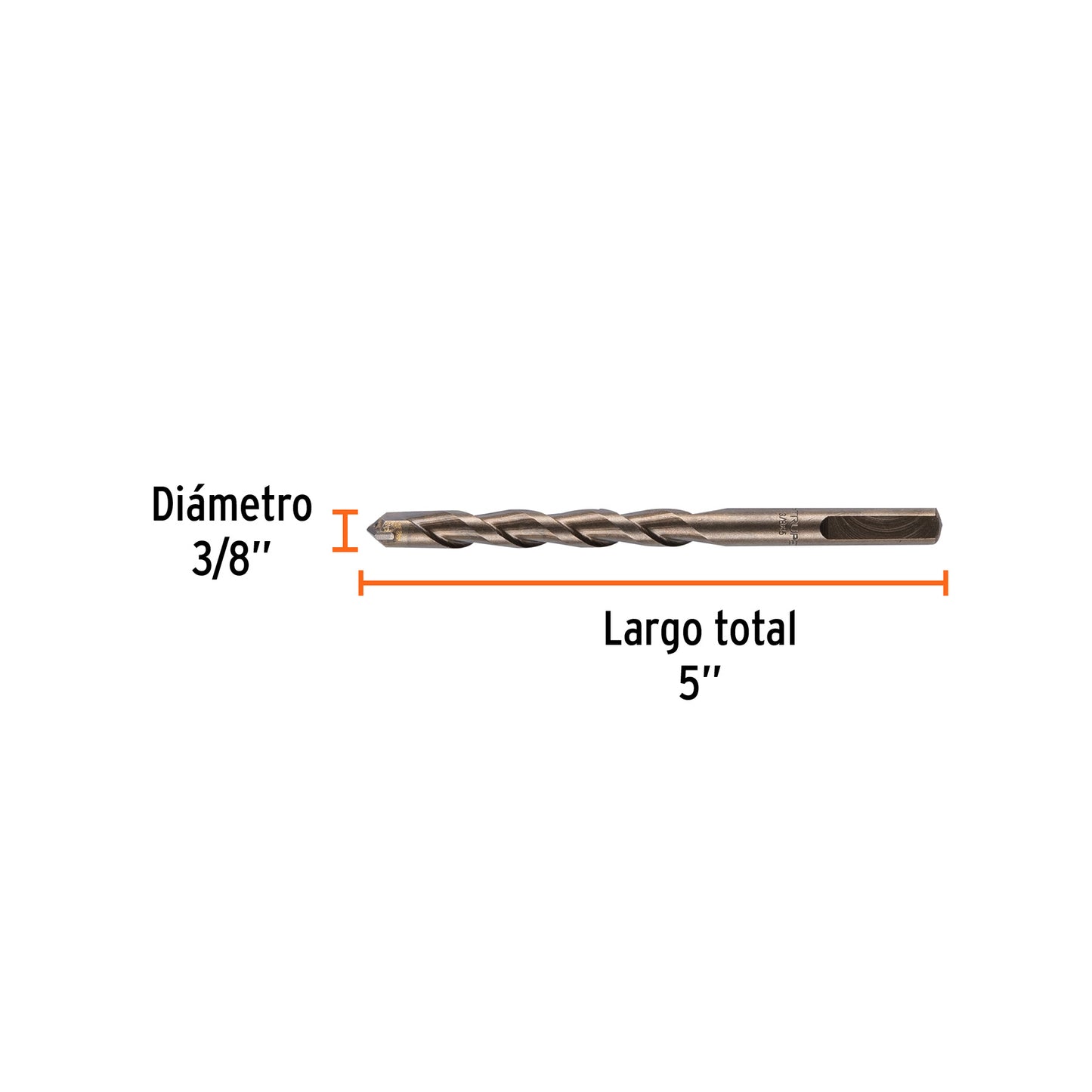 BROCA PARA CONCRETO, 3/8 X 5'' TRUPER 11221 *