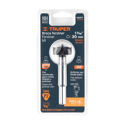 BROCA FORSTNER 30 MM PARA MADERA, TRUPER 102371 N