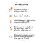 BOMBA CENTRÍFUGA PARA AGUA DE 1/2 HP, TRUPER 100388 *