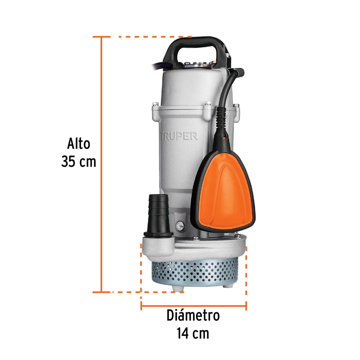 BOMBA SUMERGIBLE METÁLICA PARA AGUA LIMPIA USO RUDO 1/2 HP 15001 P
