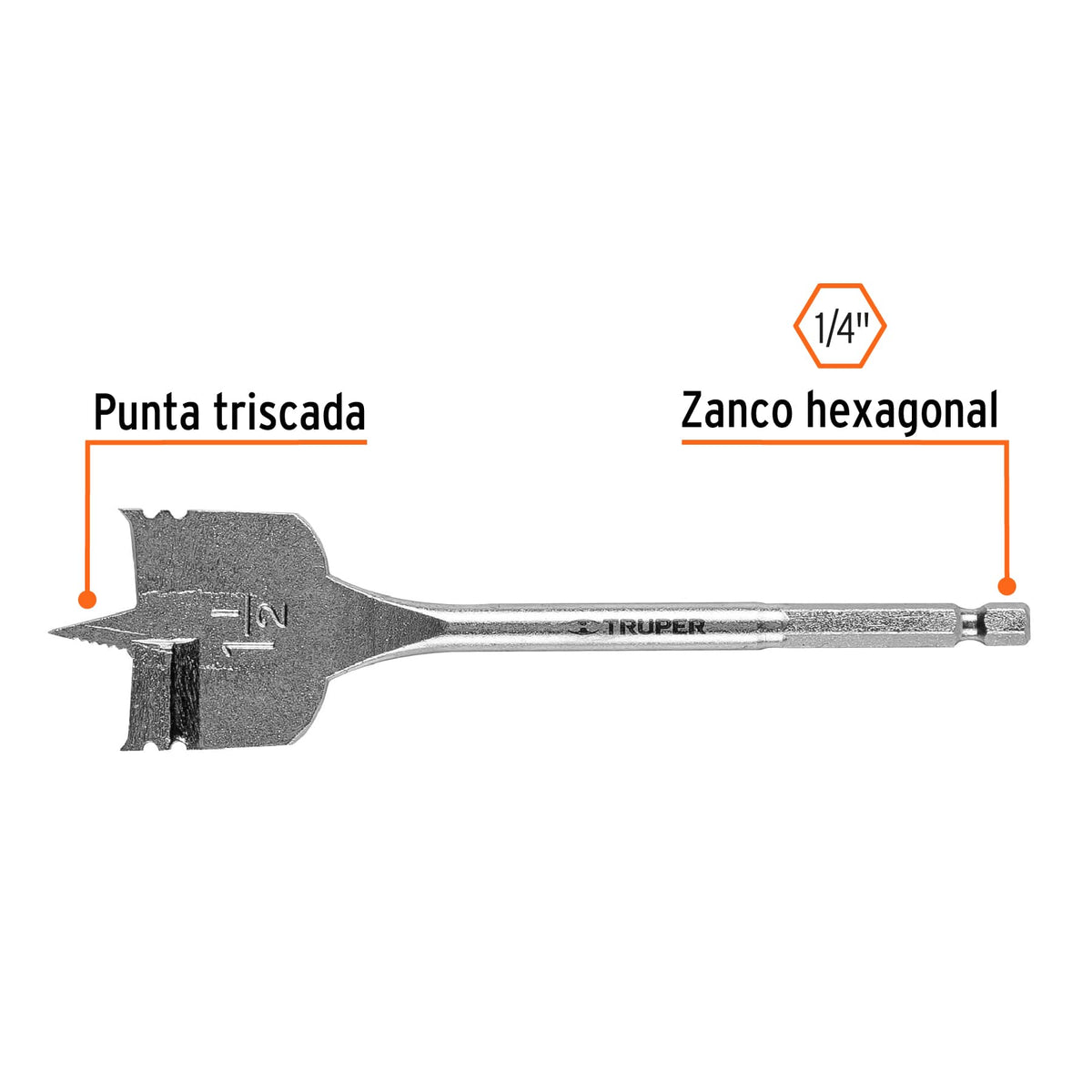 BROCA PLANA DE MANITA 1-1/2" TRUPER 11393 *