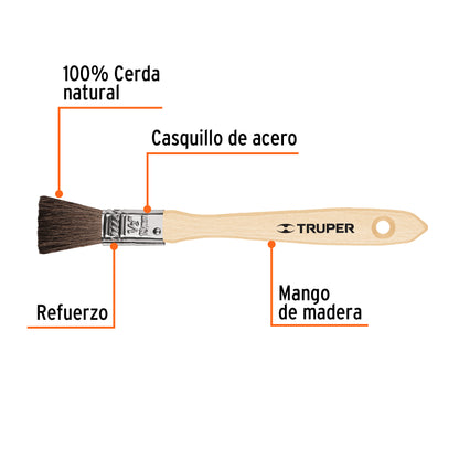 BROCHA PELO DE CAMELLO DE 1/2'' TRUPER 12465 *