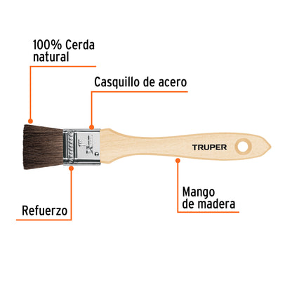 BROCHA PELO DE CAMELLO DE 1'' DE MADERA TRUPER 12466 *
