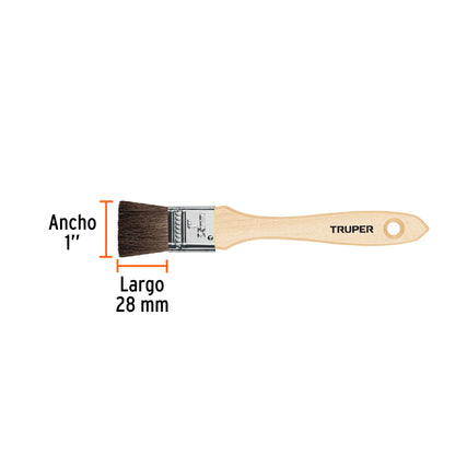 BROCHA PELO DE CAMELLO DE 1'' DE MADERA TRUPER 12466 *