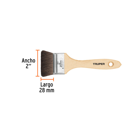BROCHA PELO DE CAMELLO DE 2'' CON MANGO DE MADERA TRUPER 12468 *