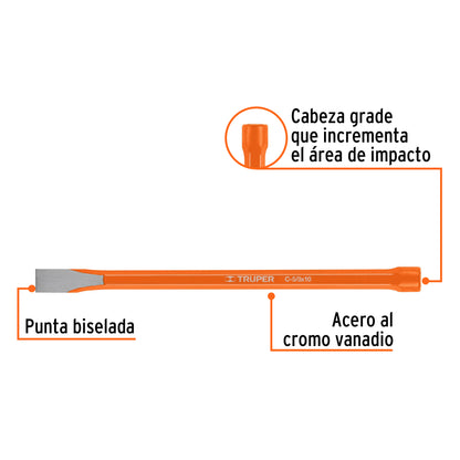 CINCEL DE CORTE FRIO DE 5/8 X 10'', TRUPER 12133 P