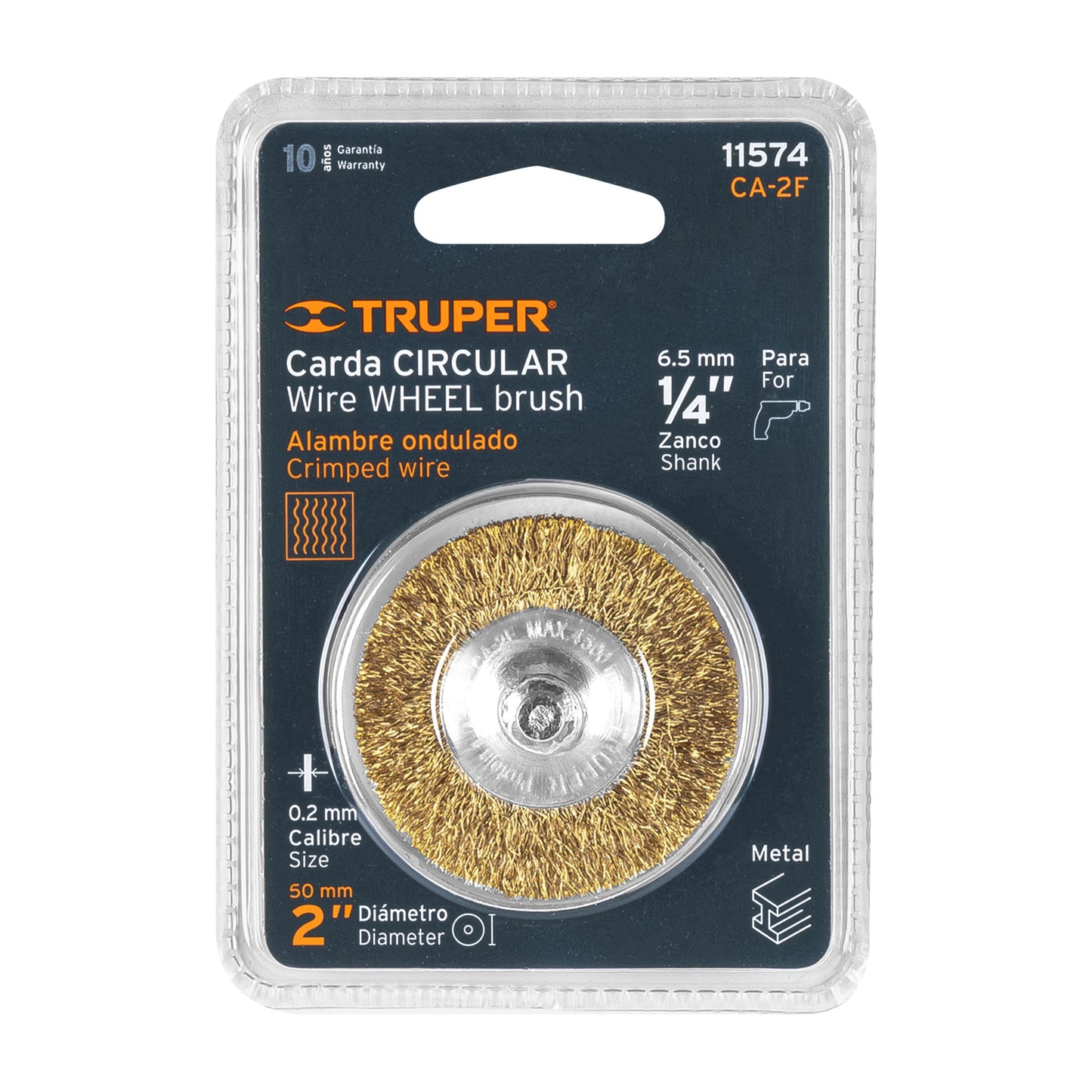 CARDA CIRCULAR 2'' ALAMBRE FINO PARA TALADRO, TRUPER 11574 *