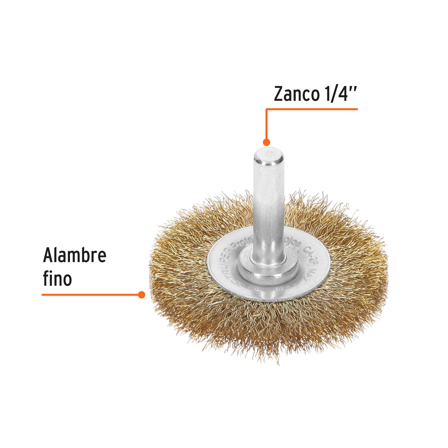 CARDA CIRCULAR 2'' ALAMBRE FINO PARA TALADRO, TRUPER 11574 *