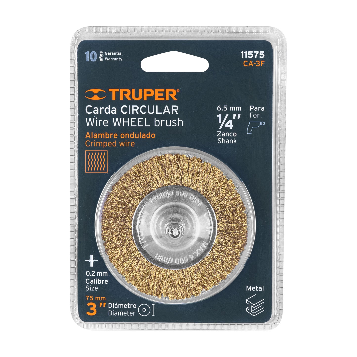 CARDA CIRCULAR 3'' ALAMBRE FINO PARA TALADRO, TRUPER 11575 P