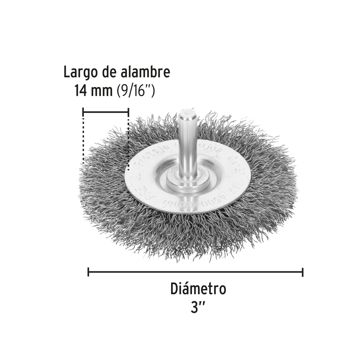 CARDA CIRCULAR 3' ALAMBRE GRUESO PARA TALADRO, PRETUL 21003 *