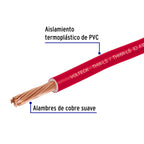 METRO DE CABLE #10 THHW-LS AWG ROJO VOLTECK 46059-1 *