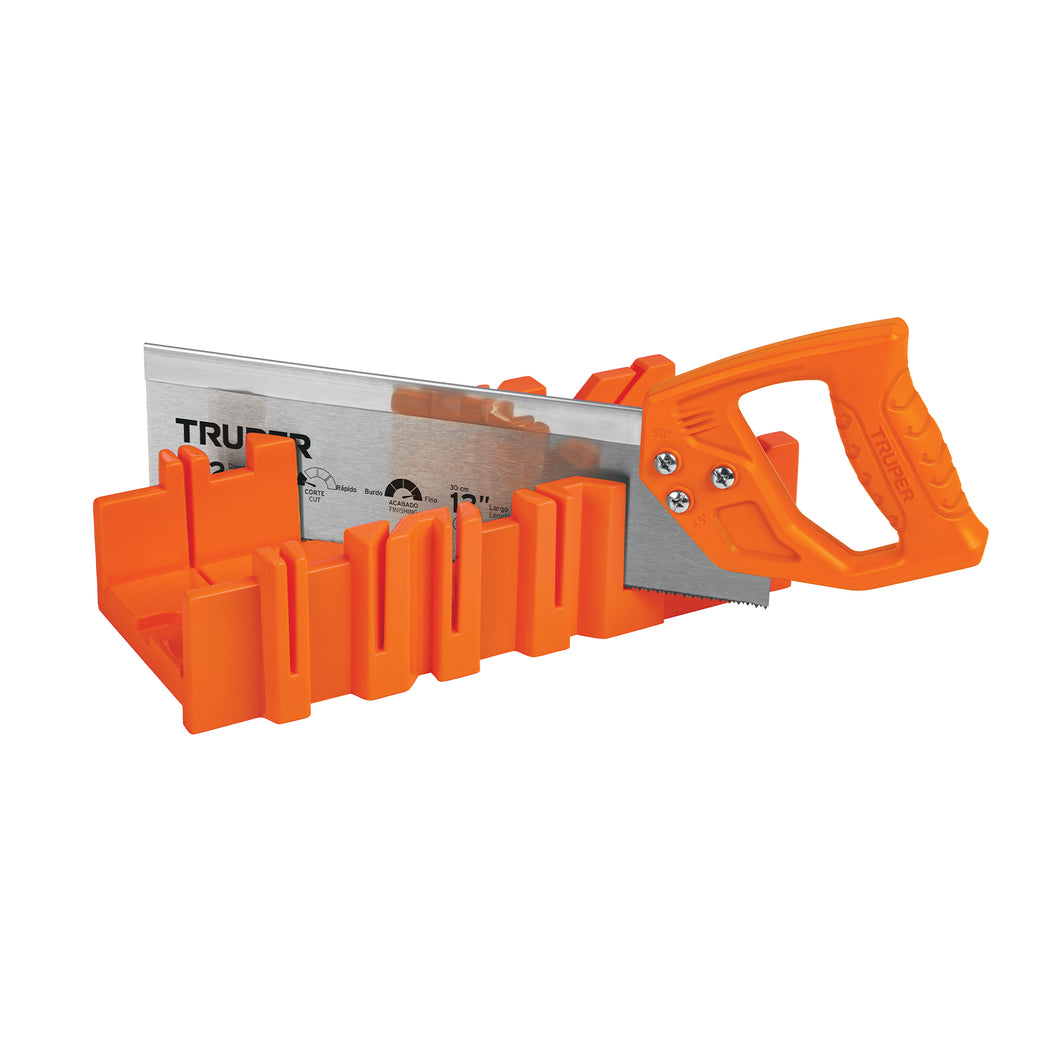 CAJA DE INGLETE CON SERRUCHO DE COSTILLA 12'', TRUPER 103750 *