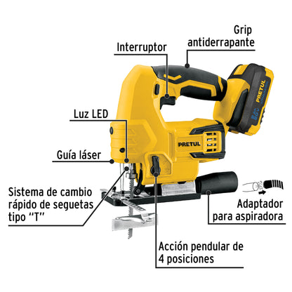 SIERRA CALADORA INALÀMBRICA, 20V, PRETUL 28270 P