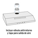 CAMPANA EXTRACTORA 60 CM, DE PARED, ACERO INOXIDABLE, FOSET 46536 N