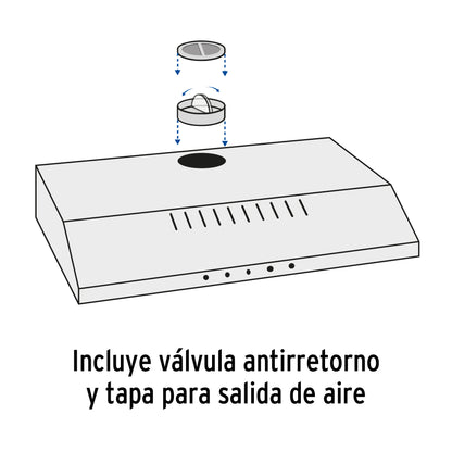 CAMPANA EXTRACTORA 60 CM, DE PARED, ACERO INOXIDABLE, FOSET 46536 N