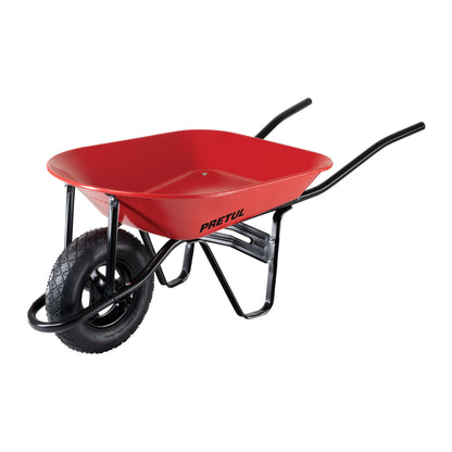 CARRETILLA 4.5 FT3 ROJA LLANTA NEUMÁTICA 20628 *