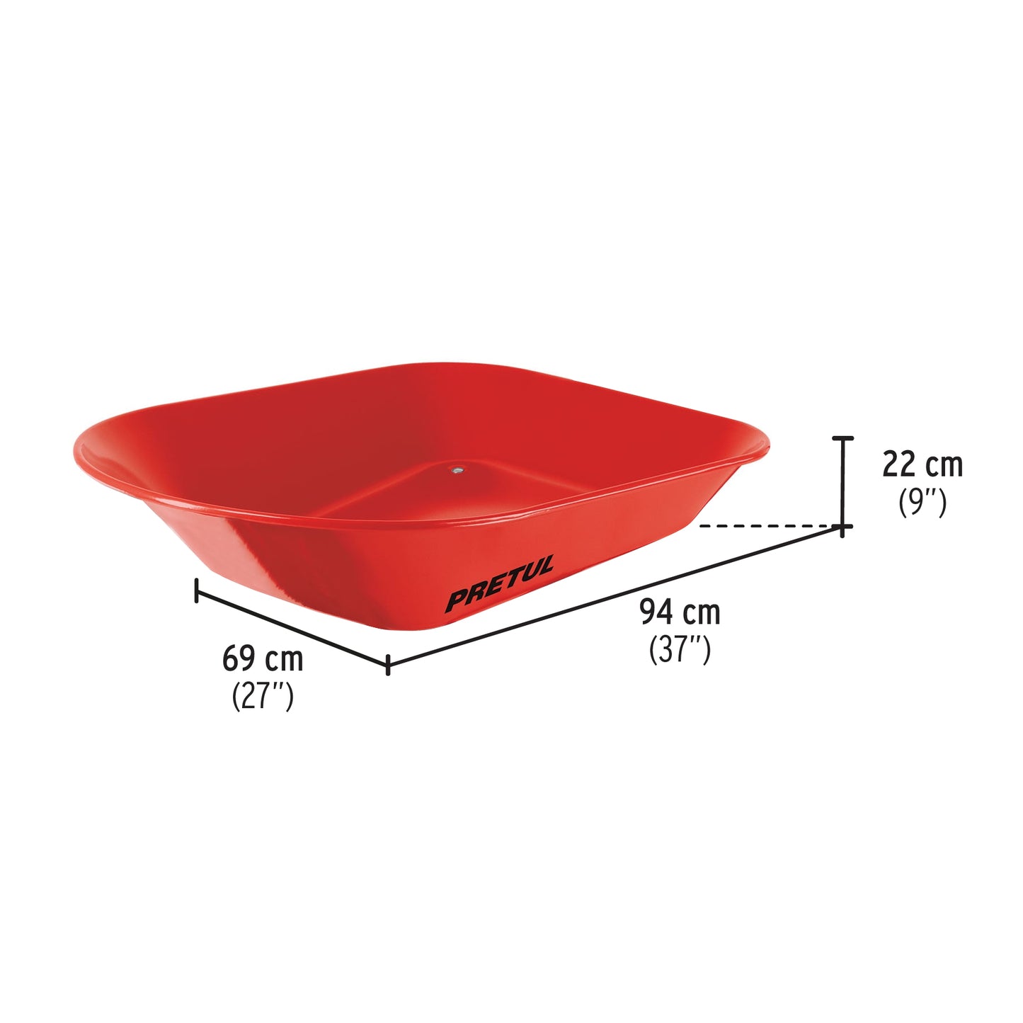 CARRETILLA 4.5 FT3 ROJA LLANTA NEUMÁTICA 20628 *