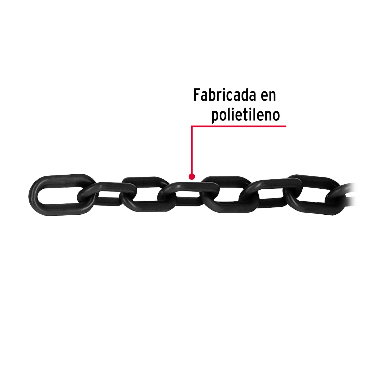 METRO DE CADENA DE 5MM DE PLASTICO NEGRA 44170 *