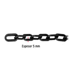 METRO DE CADENA DE 5MM DE PLASTICO NEGRA 44170 *