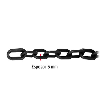 METRO DE CADENA DE 5MM DE PLASTICO NEGRA 44170 *
