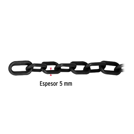 METRO DE CADENA DE 5MM DE PLASTICO NEGRA 44170 *