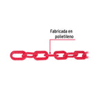METRO DE CADENA DE 5 MM DE PLÁSTICO ROJA 44176 P