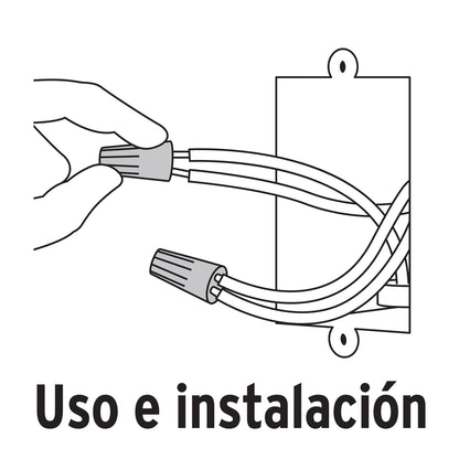 BOLSA CON 10 CAPUCHONES PARA CABLE, CALIBRE 12 A 10 A AWG 47328 *