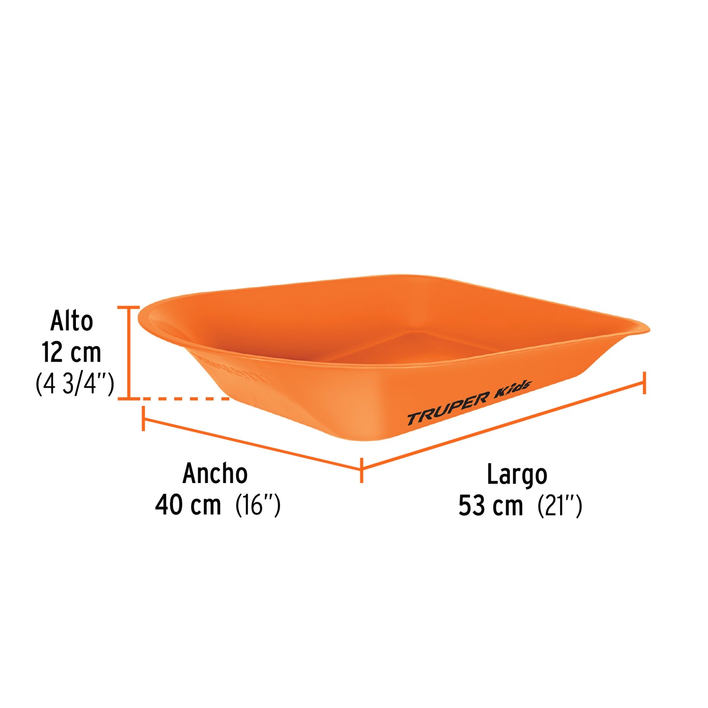 CARRETILLA PARA NIÑOS, CONCHA METÁLICA 54 X 40 CM, TRUPER 102996 *