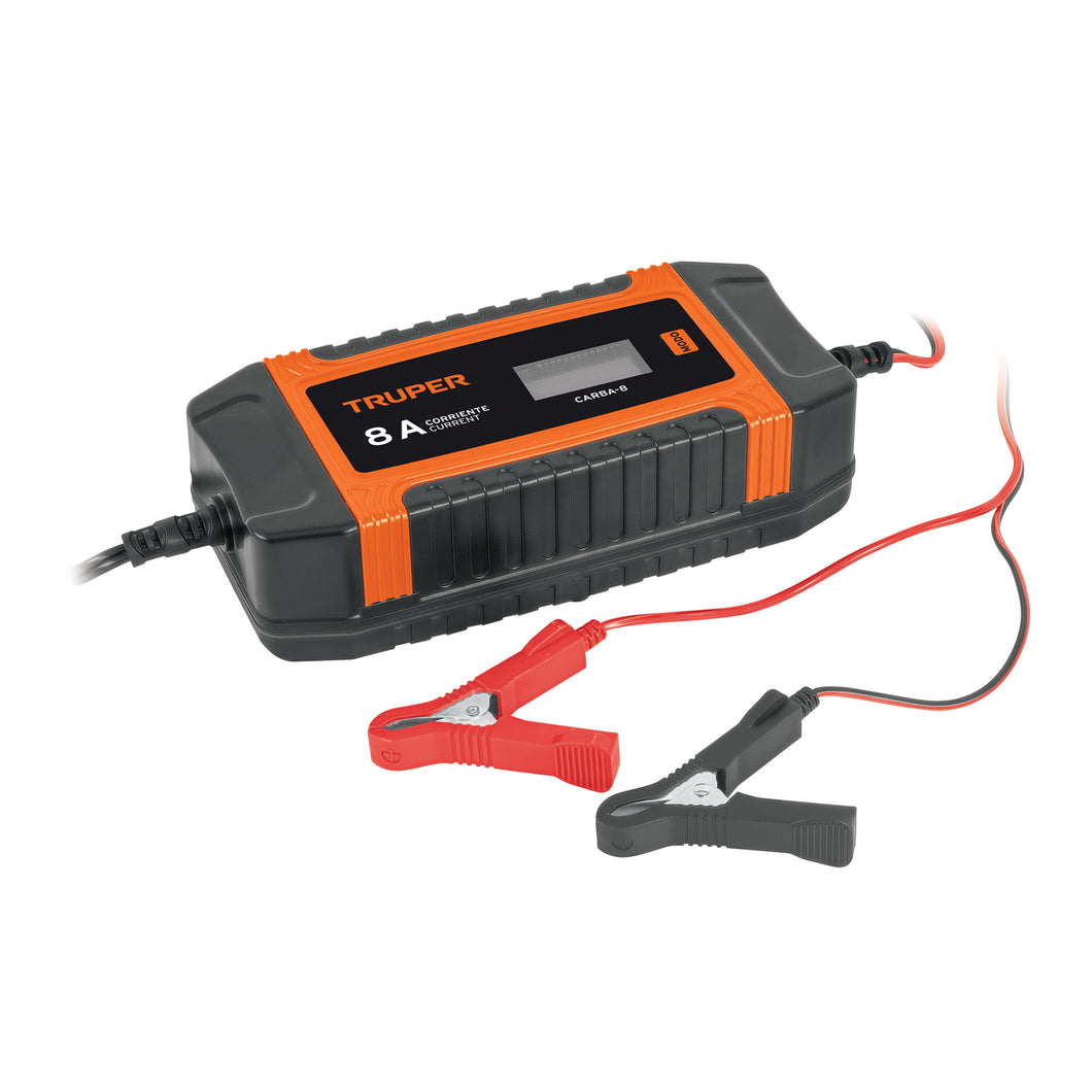 CARGADOR Y MANTENEDOR AUTOMÁTICO DE BATERÍAS 8 A, 12 V Y 24 V 104010 *