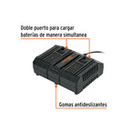 CARGADOR DUAL DE BATERÍAS DE ION LITIO 20V, TRUPER PRO P