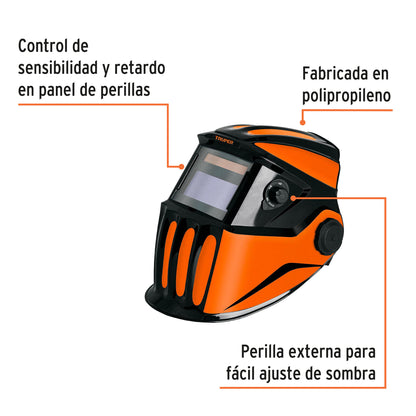 CARETA ELECTRÓNICA P/SOLDAR,PROFESIONAL,SOMBRA 9 A 13,TRUPER  102228 *