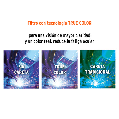 CARETA ELECTRÓNICA P/SOLDAR,PROFESIONAL,SOMBRA 9 A 13,TRUPER  102228 *