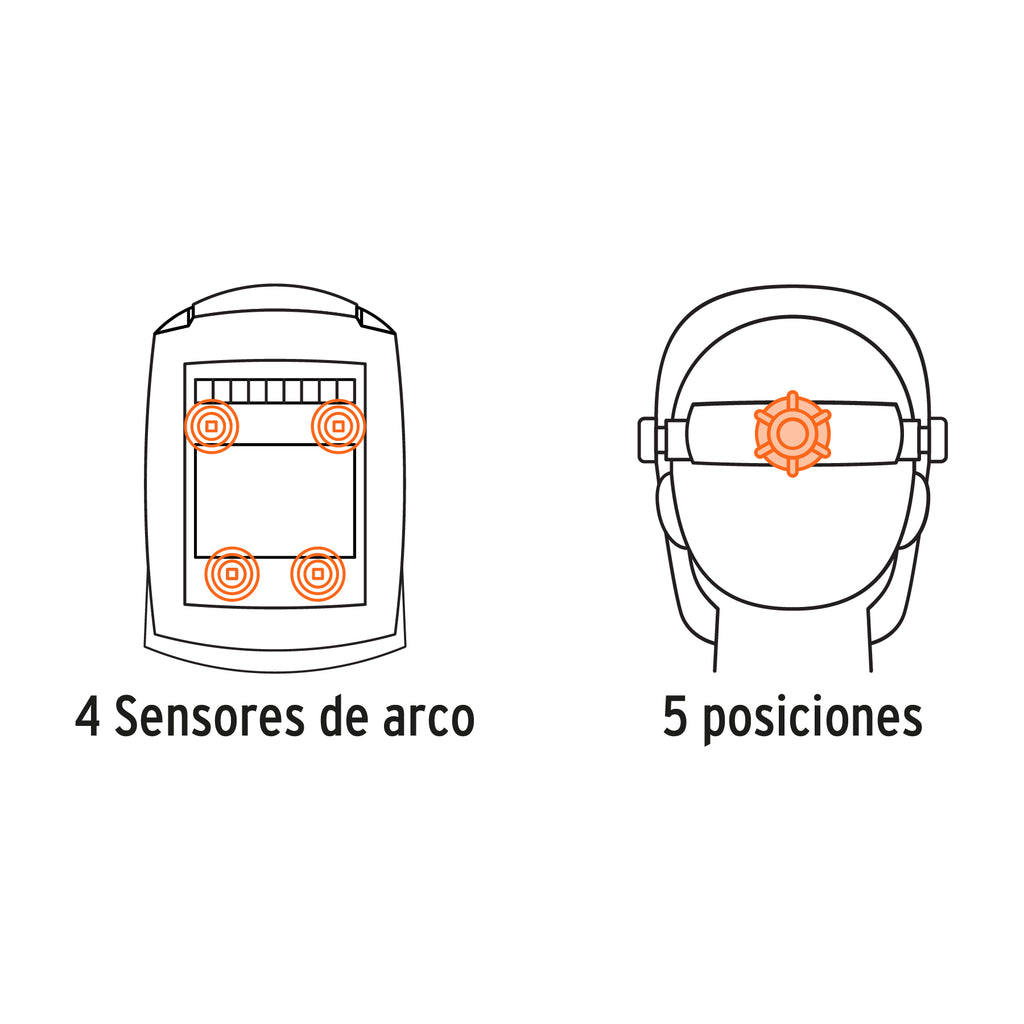 CARETA ELECTRÓNICA P/SOLDAR,PROFESIONAL,SOMBRA 9 A 13,TRUPER  102228 *