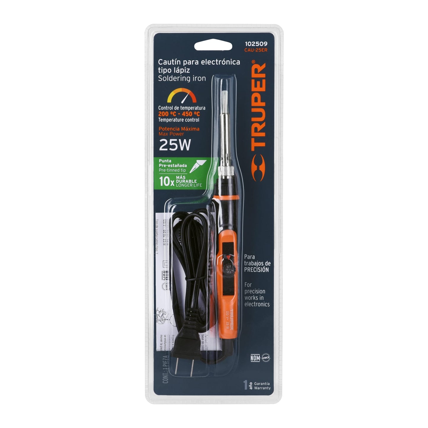 CAUTÌN PROFESIONAL ELECTRÒNICA DE 25W, TEMPERATURA REGULABLE  102509 *L
