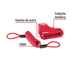 CANDADO PARA DISCO DE MOTOCICLETA, PERNO DE 10 MM, HERMEX 49623 *