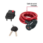 CANDADO DE CABLE CON LLAVE, 12 MM X 1.0M, HERMEX 43923 *