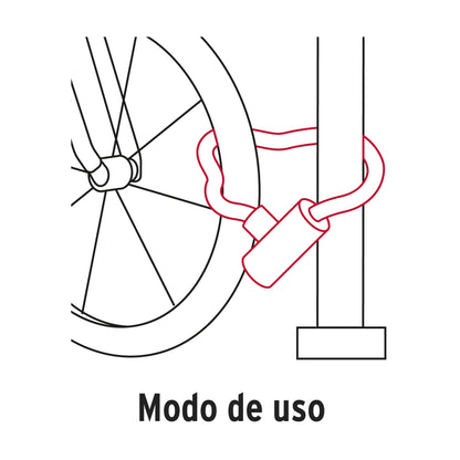 CANDADO CON CADENA FORRADA DE 10MM, HERMEX 49621 P