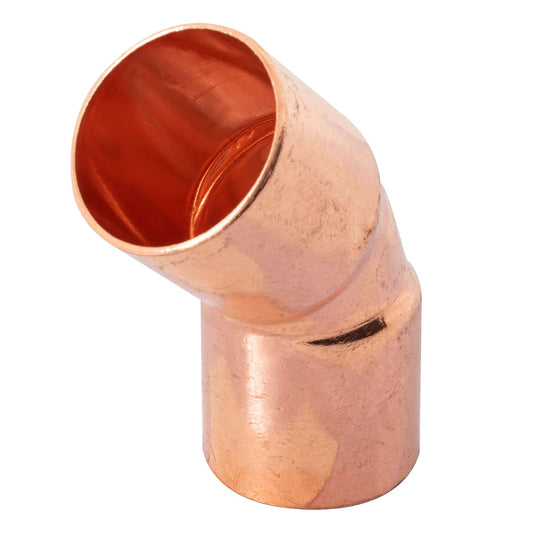 Codo 45° de cobre de 3/4", Foset