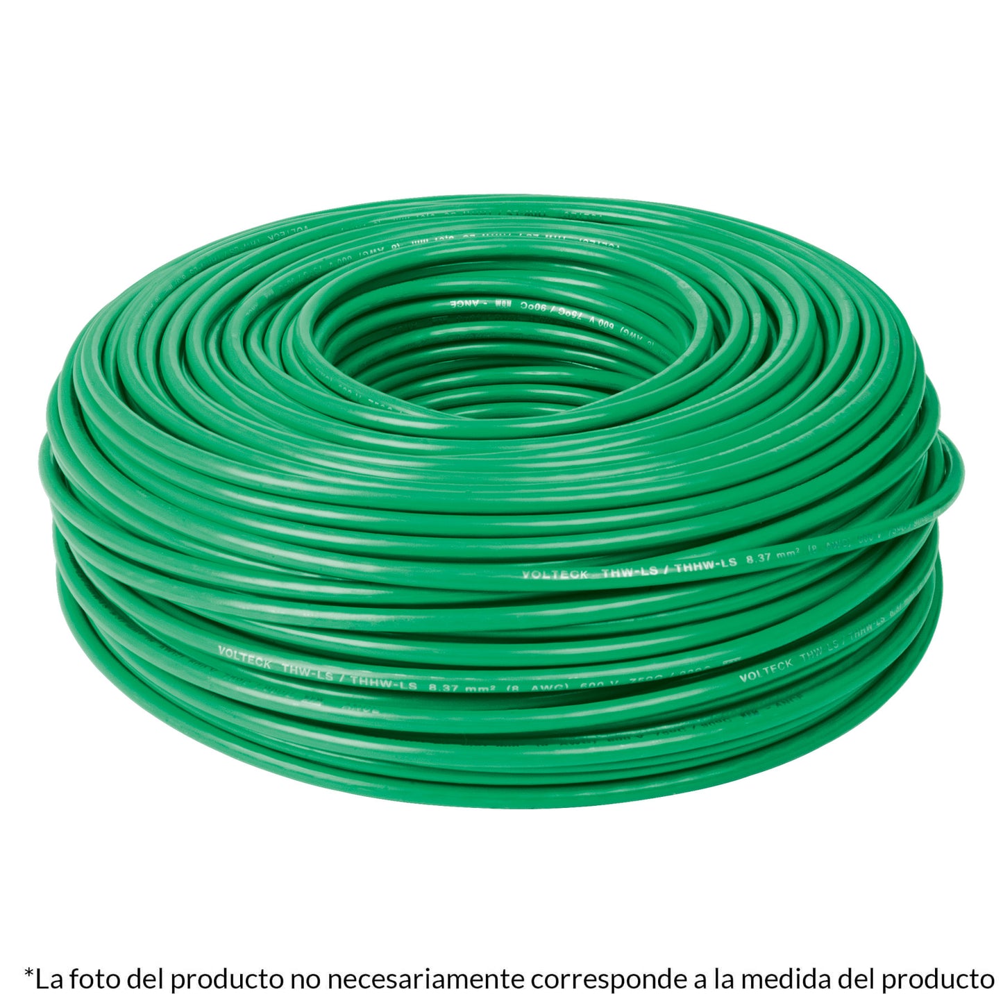 ROLLO DE 100 METROS DE CABLE THW CCA 14 AWG VERDE, BASIC 40219 N