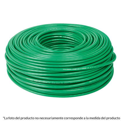 ROLLO DE 100 METROS DE CABLE THW CCA 14 AWG VERDE, BASIC 40219 N