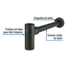 Cargar imagen en el visor de la galería, CÉSPOL DE BOTE 1 1/4&quot; NEGRO, PARA LAVABO 48269 P
