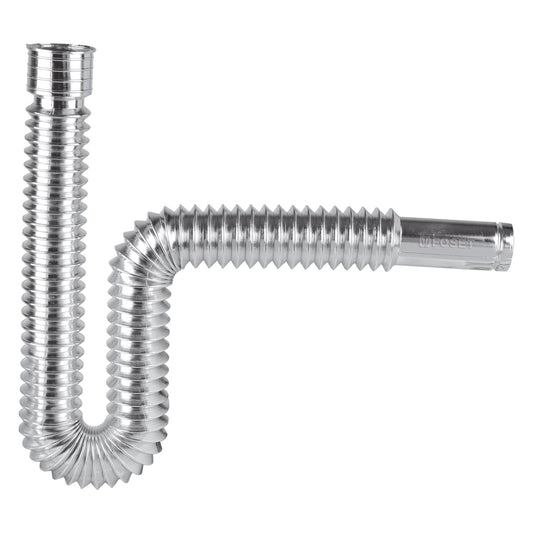 CÉSPOL FLEXIBLE, POLIETILENO CROMO, PARA LAVABO Y FREGADERO 49507 *